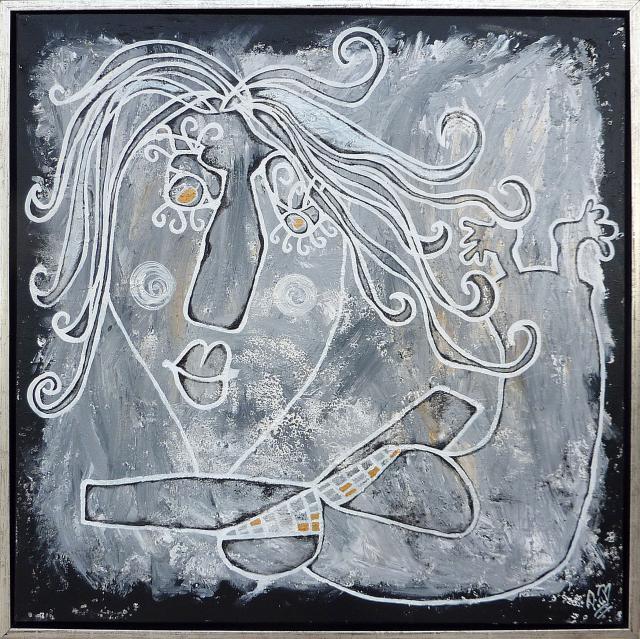 Pretty woman in black