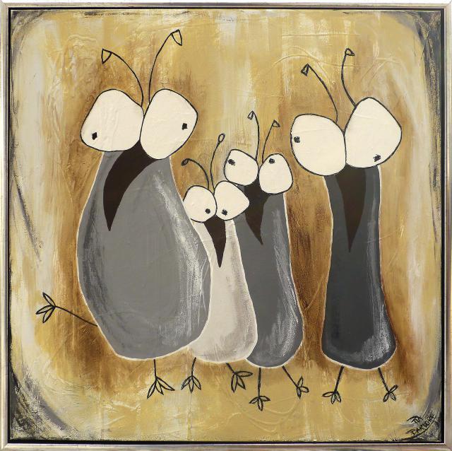 4 store grå pipfugle