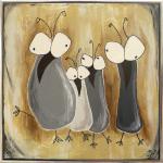 4 store grå pipfugle